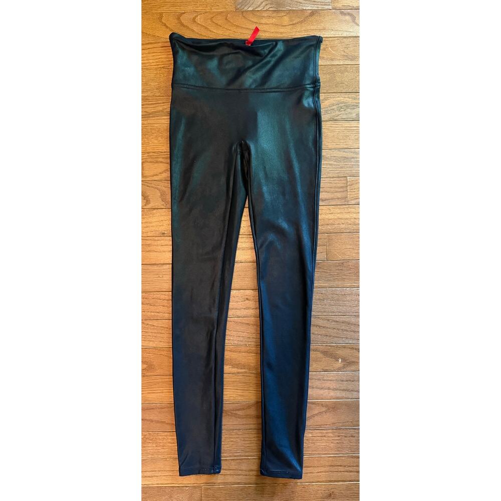 Spanx Faux leather Leggings size Small Black